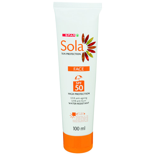 SPAR SOLA SPF50 FACE SUNSCREEN 100ML (RF